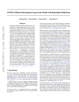 ETHER: Efficient Finetuning of Large-Scale Models with Hyperplane
  Reflections