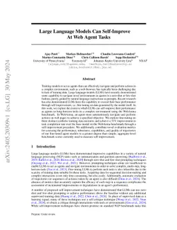 Large Language Models Can Self-Improve At Web Agent Tasks