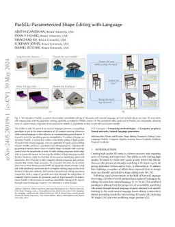 ParSEL: Parameterized Shape Editing with Language