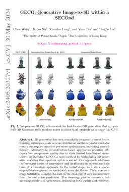 GECO: Generative Image-to-3D within a SECOnd