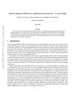 Small Language Models for Application Interactions: A Case Study