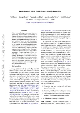 From Zero to Hero: Cold-Start Anomaly Detection