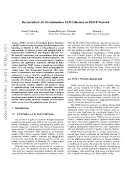 Decentralized AI: Permissionless LLM Inference on POKT Network