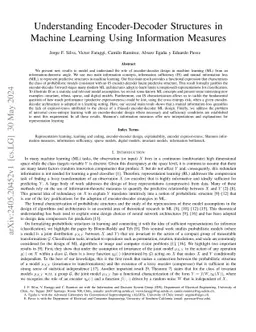 Understanding Encoder-Decoder Structures in Machine Learning Using
  Information Measures