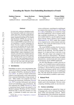 MTEB-French: Resources for French Sentence Embedding Evaluation and
  Analysis