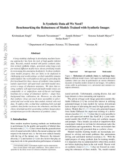 Is Synthetic Data all We Need? Benchmarking the Robustness of Models
  Trained with Synthetic Images