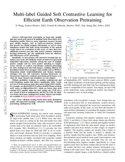 Multi-Label Guided Soft Contrastive Learning for Efficient Earth
  Observation Pretraining
