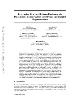Sparsity regularization via tree-structured environments for
  disentangled representations