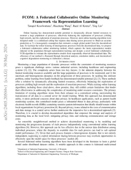 FCOM: A Federated Collaborative Online Monitoring Framework via
  Representation Learning