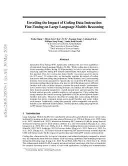 Unveiling the Impact of Coding Data Instruction Fine-Tuning on Large
  Language Models Reasoning