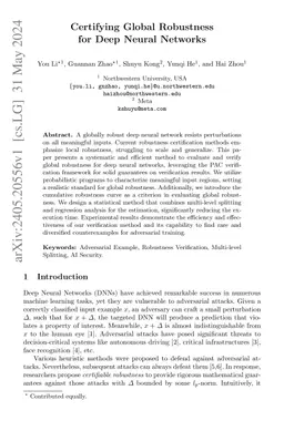 Certifying Global Robustness for Deep Neural Networks