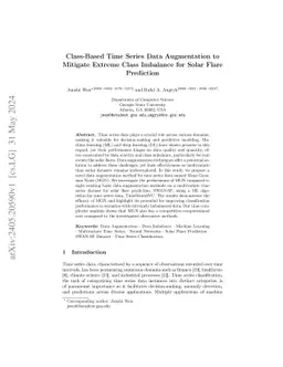 Class-Based Time Series Data Augmentation to Mitigate Extreme Class
  Imbalance for Solar Flare Prediction
