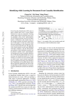 Identifying while Learning for Document Event Causality Identification
