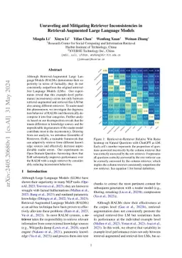 Unraveling and Mitigating Retriever Inconsistencies in Retrieval-Augmented Large Language Models
