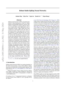 Robust Stable Spiking Neural Networks