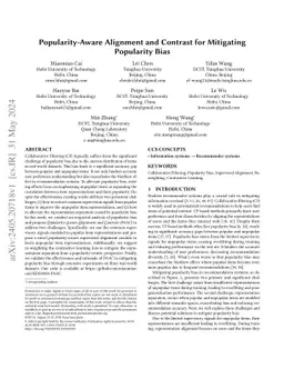 Popularity-Aware Alignment and Contrast for Mitigating Popularity Bias