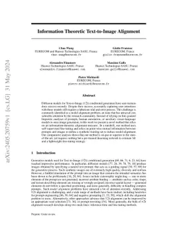Information Theoretic Text-to-Image Alignment