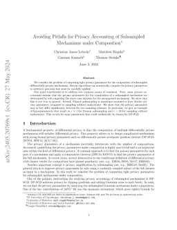 Avoiding Pitfalls for Privacy Accounting of Subsampled Mechanisms under Composition