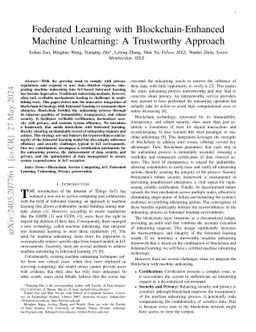 Federated Learning with Blockchain-Enhanced Machine Unlearning: A
  Trustworthy Approach