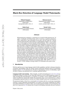 Black-Box Detection of Language Model Watermarks