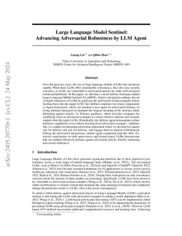 Large Language Model Sentinel: LLM Agent for Adversarial Purification