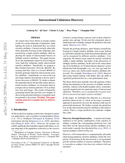 Intersectional Unfairness Discovery