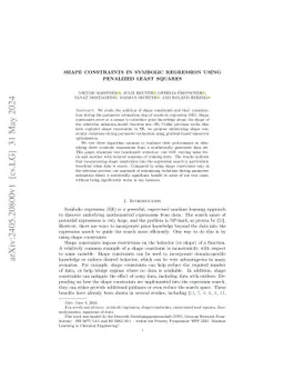 Shape Constraints in Symbolic Regression using Penalized Least Squares