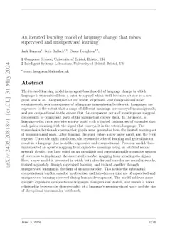 An iterated learning model of language change that mixes supervised and
  unsupervised learning