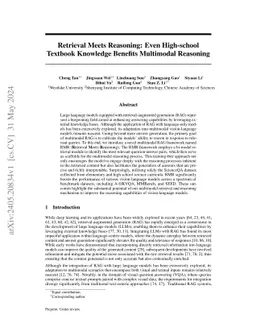 Retrieval Meets Reasoning: Even High-school Textbook Knowledge Benefits
  Multimodal Reasoning