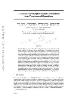 einspace: Searching for Neural Architectures from Fundamental Operations