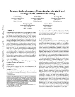 Towards Spoken Language Understanding via Multi-level Multi-grained
  Contrastive Learning