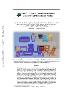 MeshXL: Neural Coordinate Field for Generative 3D Foundation Models