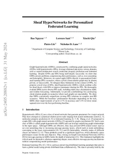 Sheaf HyperNetworks for Personalized Federated Learning