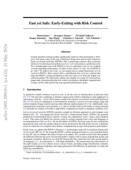 Fast yet Safe: Early-Exiting with Risk Control