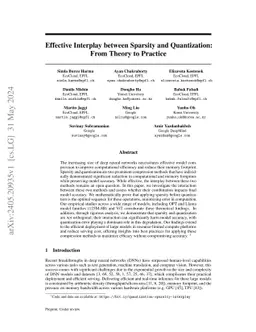 Effective Interplay between Sparsity and Quantization: From Theory to Practice