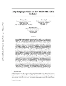 Large Language Models are Zero-Shot Next Location Predictors