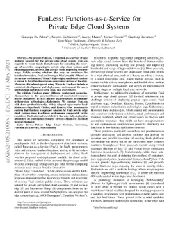 FunLess: Functions-as-a-Service for Private Edge Cloud Systems