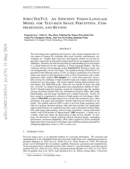 StrucTexTv3: An Efficient Vision-Language Model for Text-rich Image
  Perception, Comprehension, and Beyond