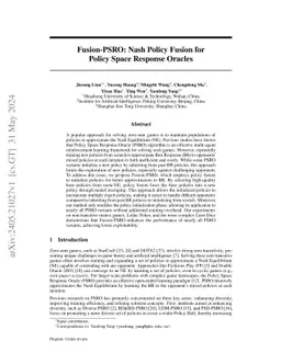 Fusion-PSRO: Nash Policy Fusion for Policy Space Response Oracles