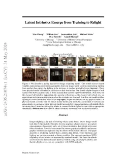 Latent Intrinsics Emerge from Training to Relight