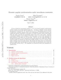 Dynamic angular synchronization under smoothness constraints