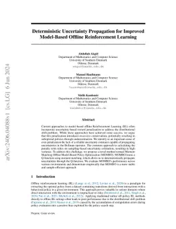 Deterministic Uncertainty Propagation for Improved Model-Based Offline Reinforcement Learning
