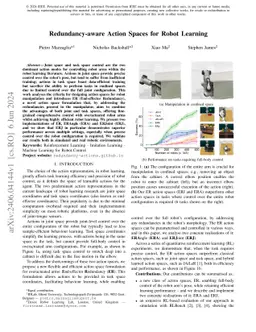Redundancy-aware Action Spaces for Robot Learning