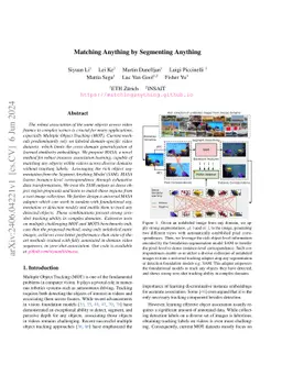 Matching Anything by Segmenting Anything