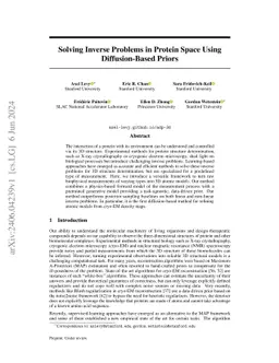 Solving Inverse Problems in Protein Space Using Diffusion-Based Priors