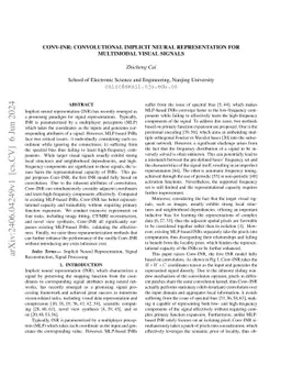 Conv-INR: Convolutional Implicit Neural Representation for Multimodal
  Visual Signals