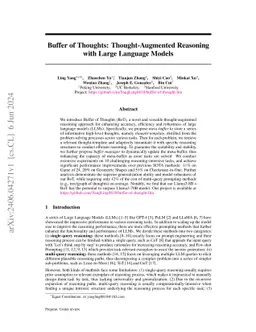 Buffer of Thoughts: Thought-Augmented Reasoning with Large Language
  Models