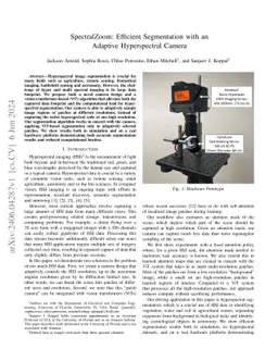 SpectralZoom: Efficient Segmentation with an Adaptive Hyperspectral
  Camera