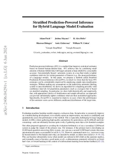 Stratified Prediction-Powered Inference for Hybrid Language Model
  Evaluation