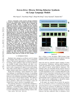 Text-to-Drive: Diverse Driving Behavior Synthesis via Large Language
  Models